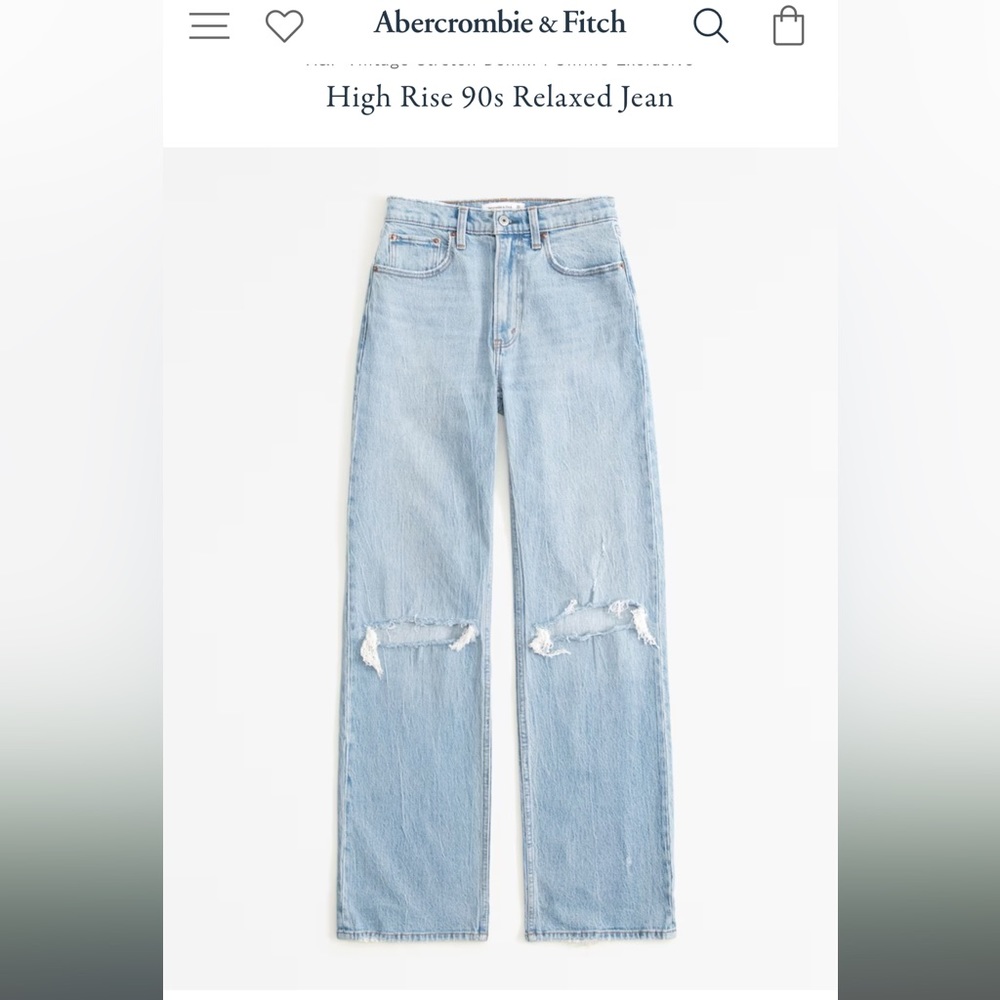 Abercrombie 90s relaxed high rise